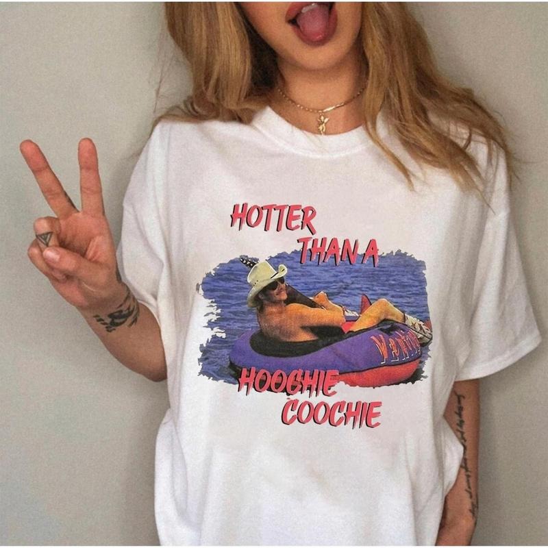 Hotter Than Hoochie Coochie Summer Vacation 90s Country Music Summer Concert Music Lover Shirt Vintage Teestyle{N002}2 T-Shirts, Hoodie, Sweatshirt