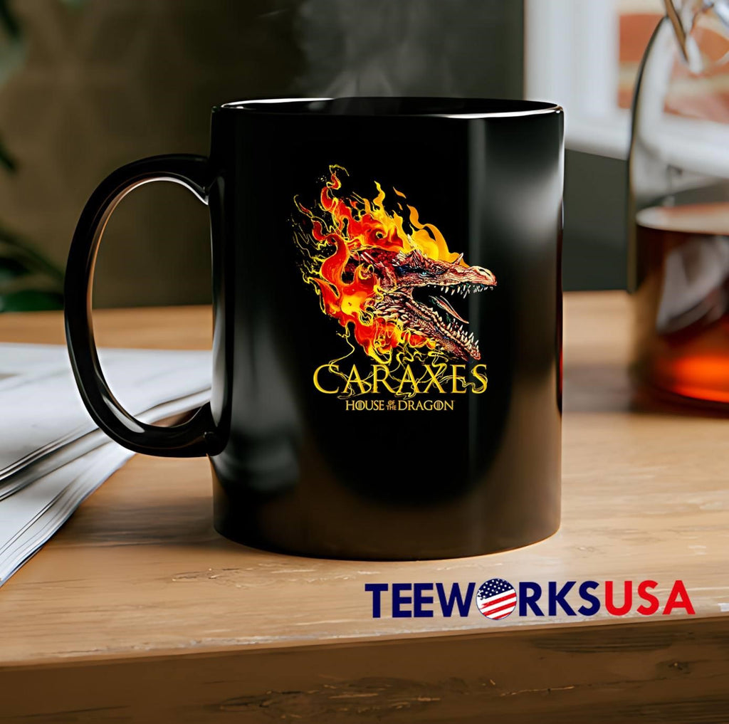 House of the Dragon Caraxes Fire Breath Graphic T-Shirt