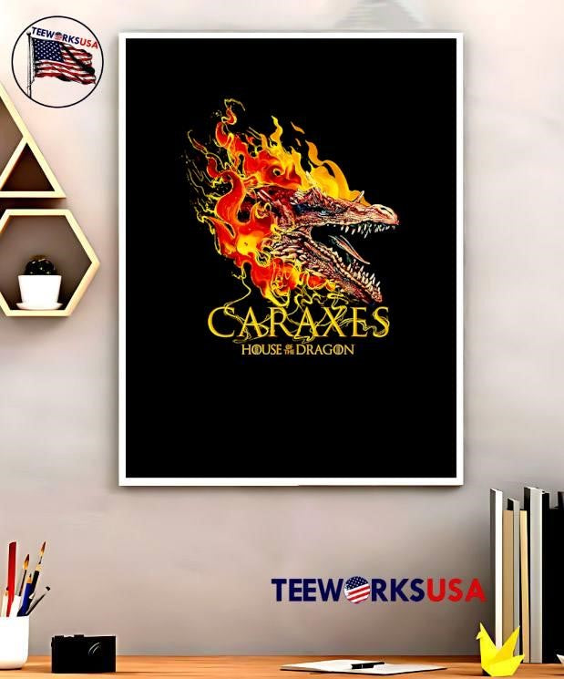 House of the Dragon Caraxes Fire Breath Graphic T-Shirt