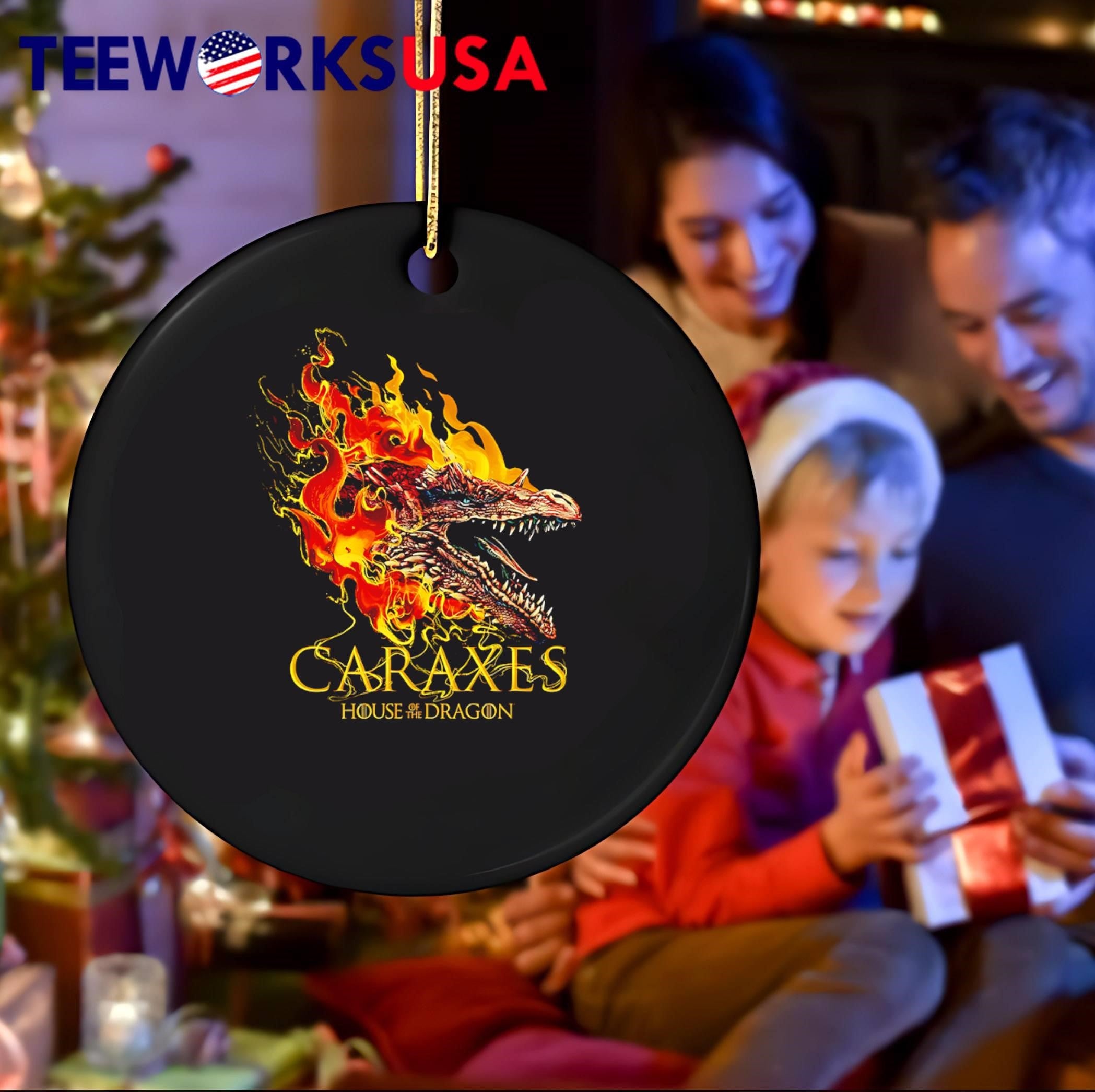 House of the Dragon Caraxes Fire Breath Graphic T-Shirt