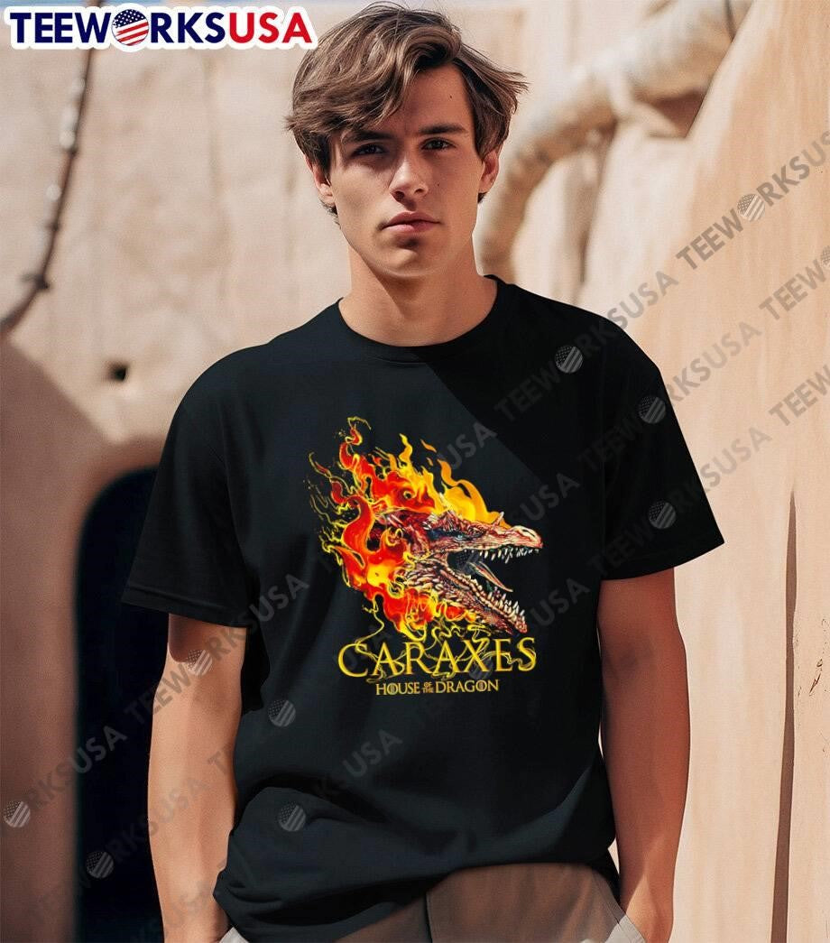 House of the Dragon Caraxes Fire Breath Graphic T-Shirt