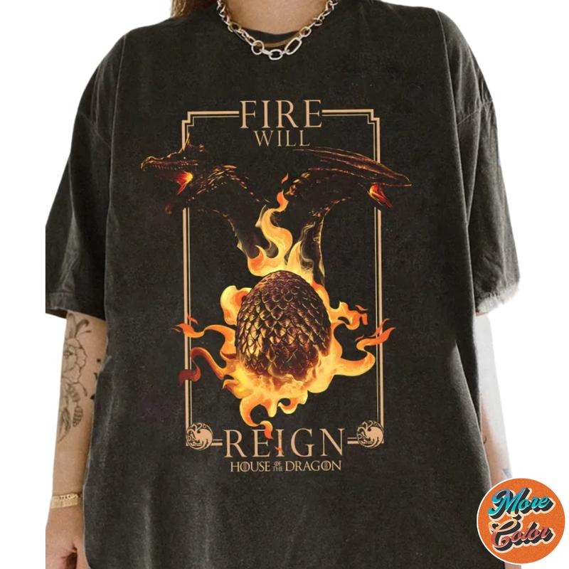 House of the Dragon Targaryen Cotton Unisex T-shirt, Crew Neck, Size S- 3XL, Menswear Top, Womenswear Top Underwear...