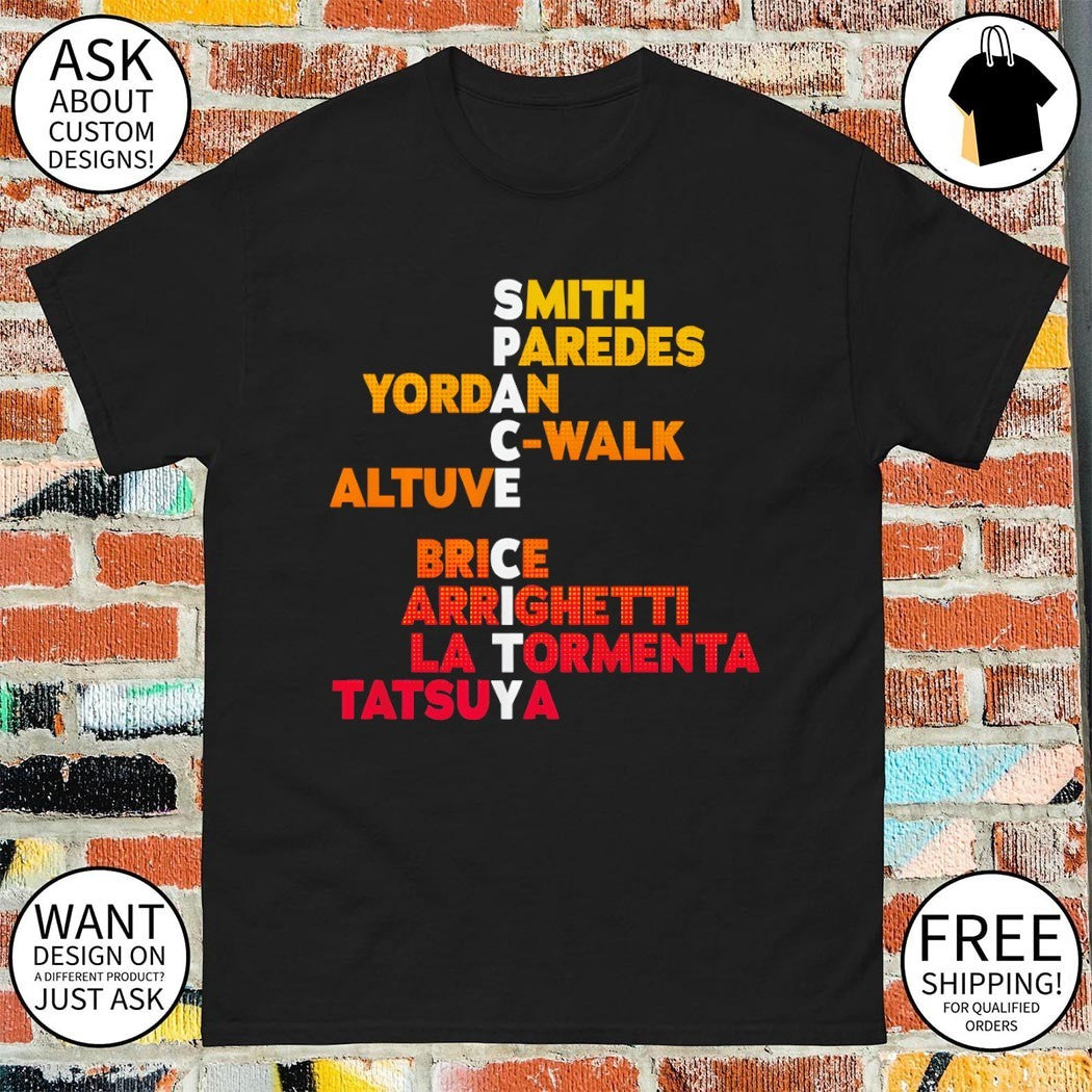 Houston Astros Baseball Space City Names 2026 Smith Paredes Yordan C Walk Altuve shirt