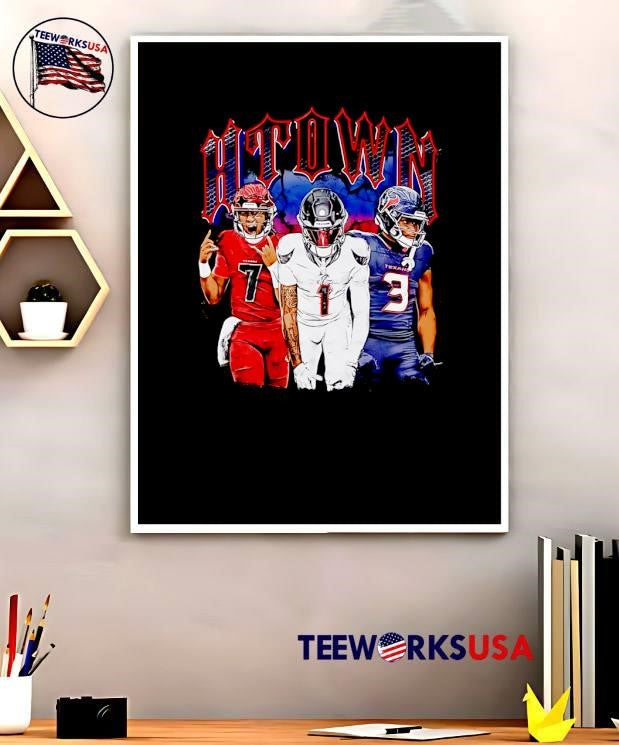 Houston Texans C.J. Stroud Tank Dell Nico Collins H-TOWN Football T-Shirt
