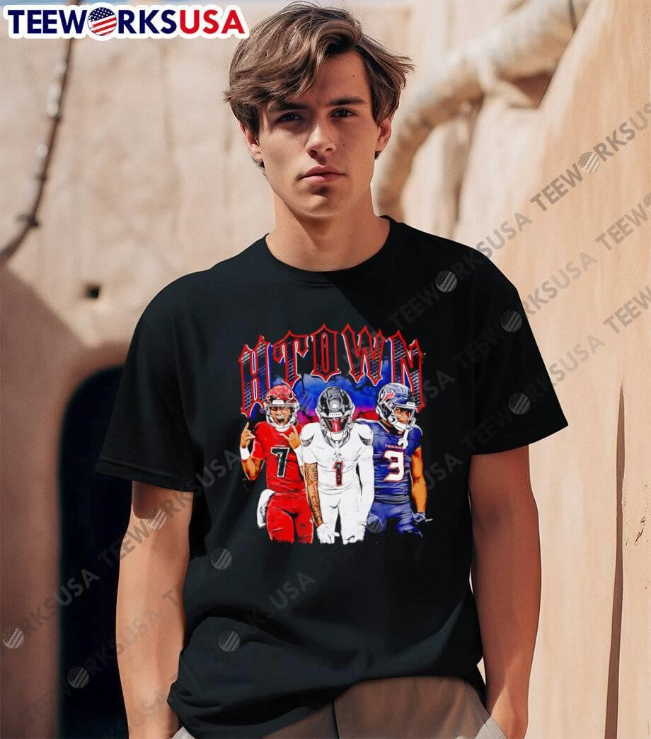 Houston Texans C.J. Stroud Tank Dell Nico Collins H-TOWN Football T-Shirt