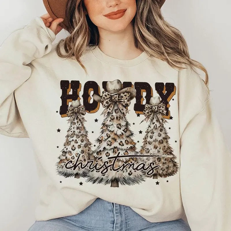 Howdy Christmas Bundle Shirt, Western Christmas Shirt, Retro Christmas Tree Shirt, Cowboy Christmas Shirt, Christmas...