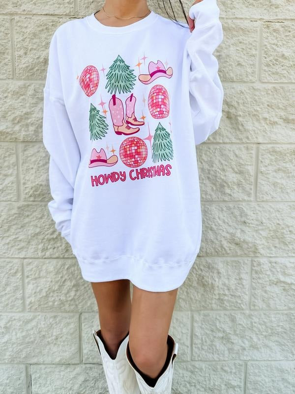 Howdy Christmas Graphic Sweatshirt T-Shirts, Hoodie | HypeDripTees.com