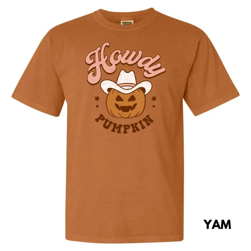 Howdy Pumpkin Comfort Colors T-Shirt 'NLB' Hoodie, Sweatshirt | HypeDripTees.com