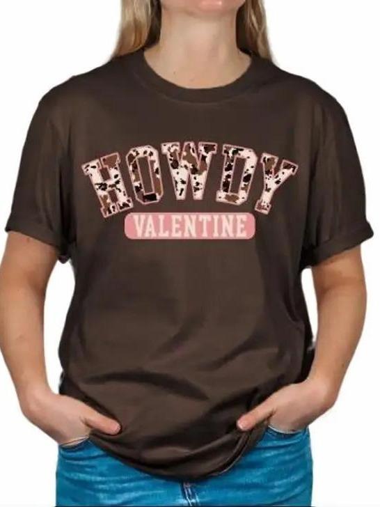 Howdy Valentine Cowprint T-shirt Hoodie, Sweatshirt | HypeDripTees.com