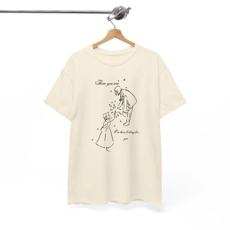 Howl And Sophie Calcifer Anime T-Shirt, Howls Moving Castle Tee - Cotton Hoodie, Sweatshirt | HypeDripTees.com