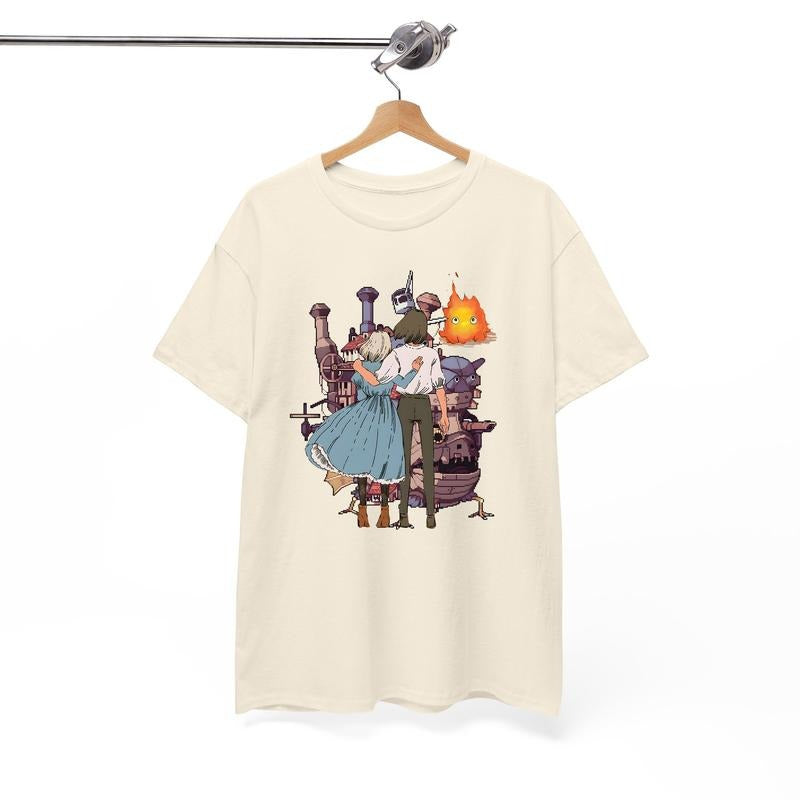 Howl and Sophie Shirt, Calcifer Shirt, Howl's Moving Castle Shirt, Miyazaki Hayao, Anime shirtstyle{n002}2 Hoodie, Sweatshirt