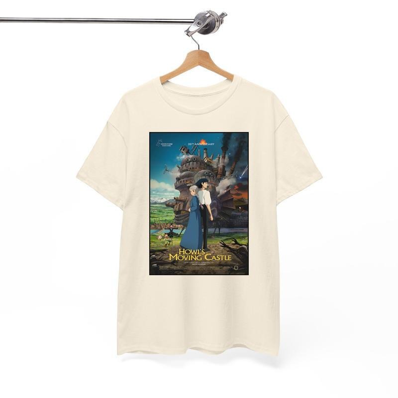 Howls Moving Castle Tshirt, Happy 20th Aniversary, Howl And Sophie, Calcifer, Anime Hoodie, Sweatshirt | HypeDripTees.com