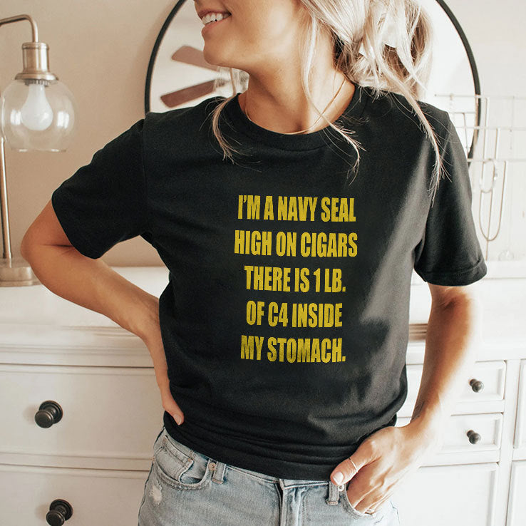 Hudson Mohawke I’m A Navy Seal High On Cigars There Is 1 Lb Of C4 Inside My Stomach Shirt
