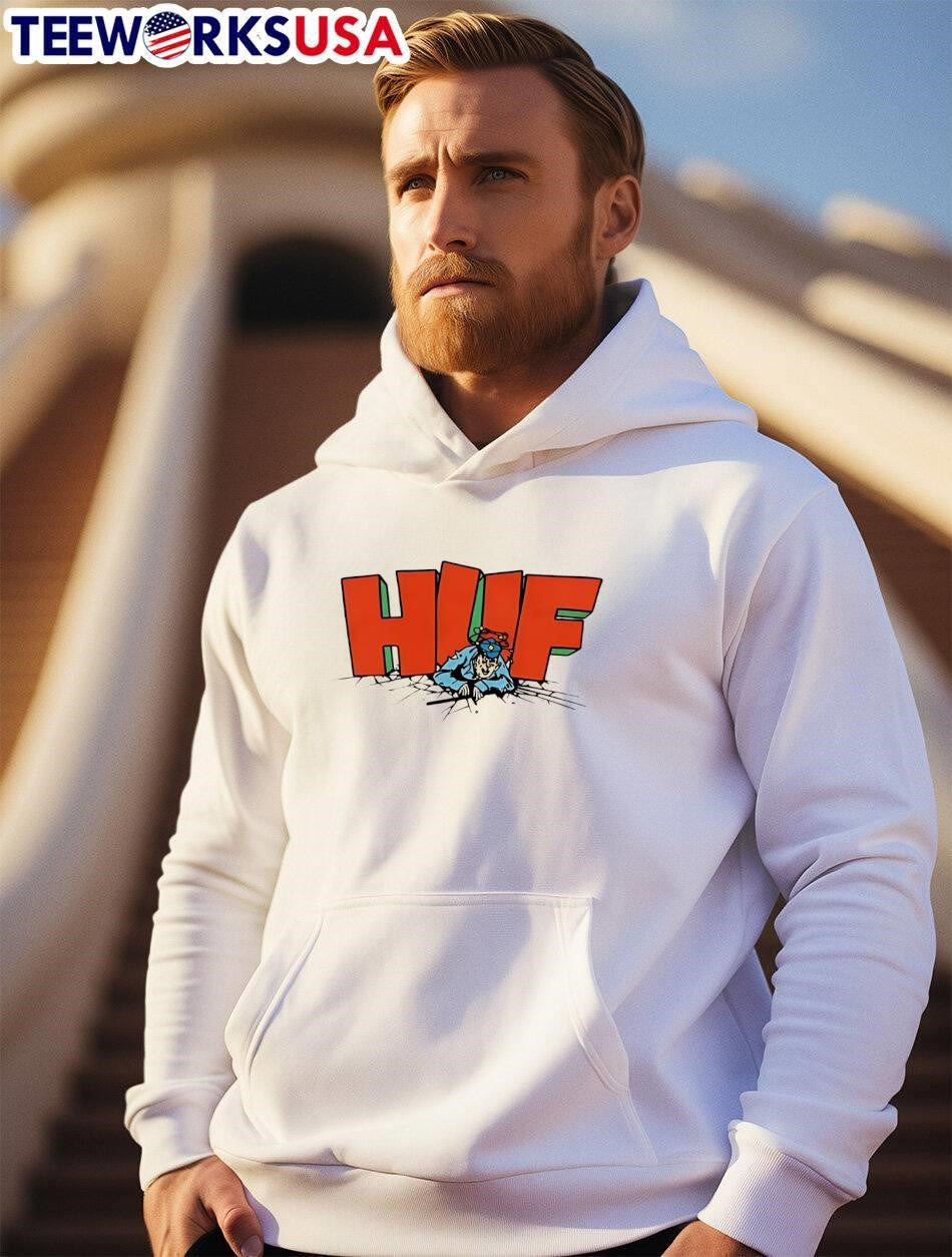 Huf Skateboarding Cop Crushed Lettering T-Shirt