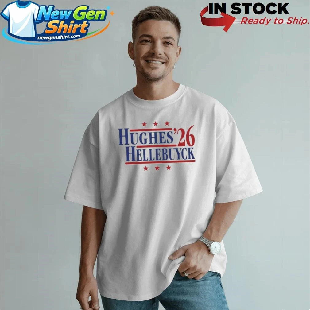 Hughes &amp; Hellebuyck ’26 Team USA Retro Campaign Shirt