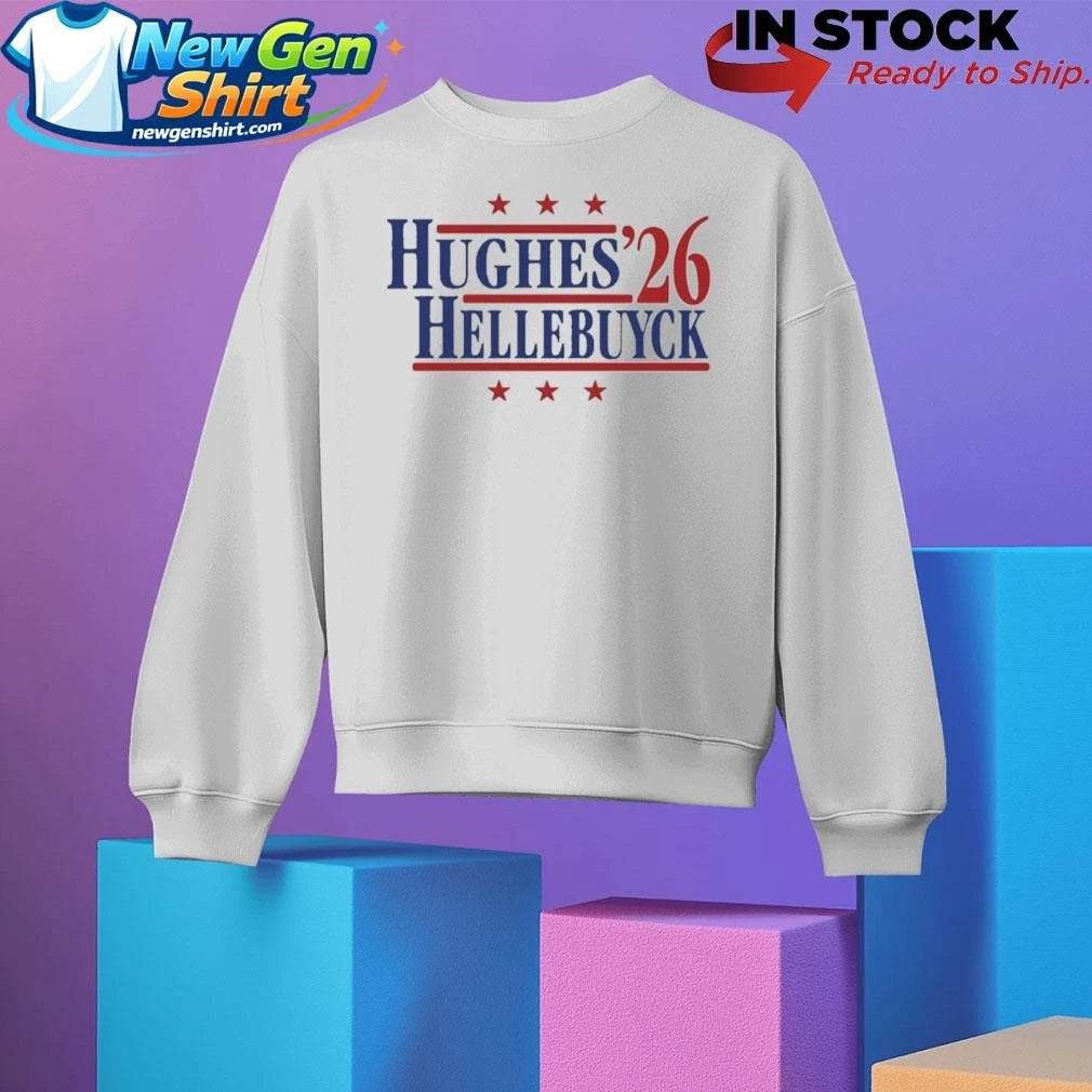 Hughes &amp; Hellebuyck ’26 Team USA Retro Campaign Shirt