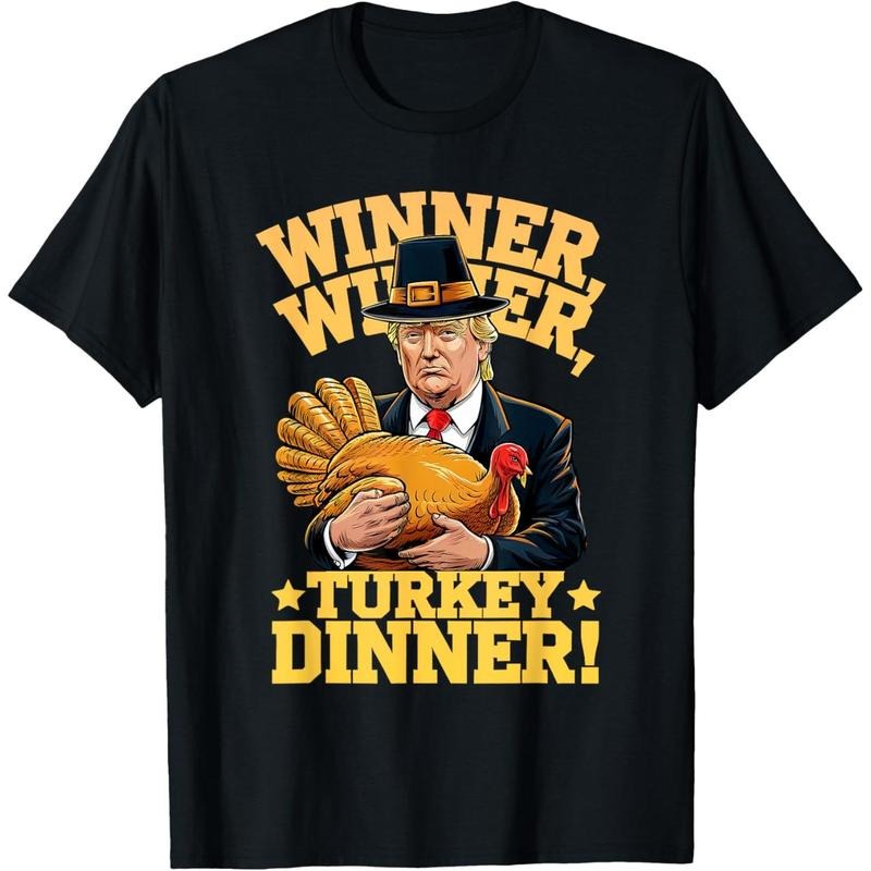 Humor Funny Trump Winner Winner Turkey Dinner Thanksgiving T-Shirt made in usa Hoodie, Sweatshirt | HypeDripTees.com