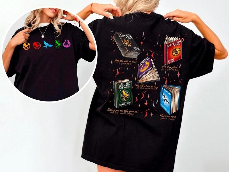 Hunger Games 2-sided Shirt, Suzanne Collins Book Tee, Sunrise on the Reaping Sweatshirt, Gifts for Book Lovers, Bookish...