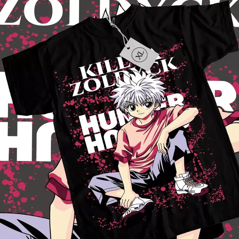 Hunter X Hunter Anime T-Shirt & Sweatshirt, Killua Style Graphic Tee, Anime Manga Lover Gifts Ball Cotton Hoodie