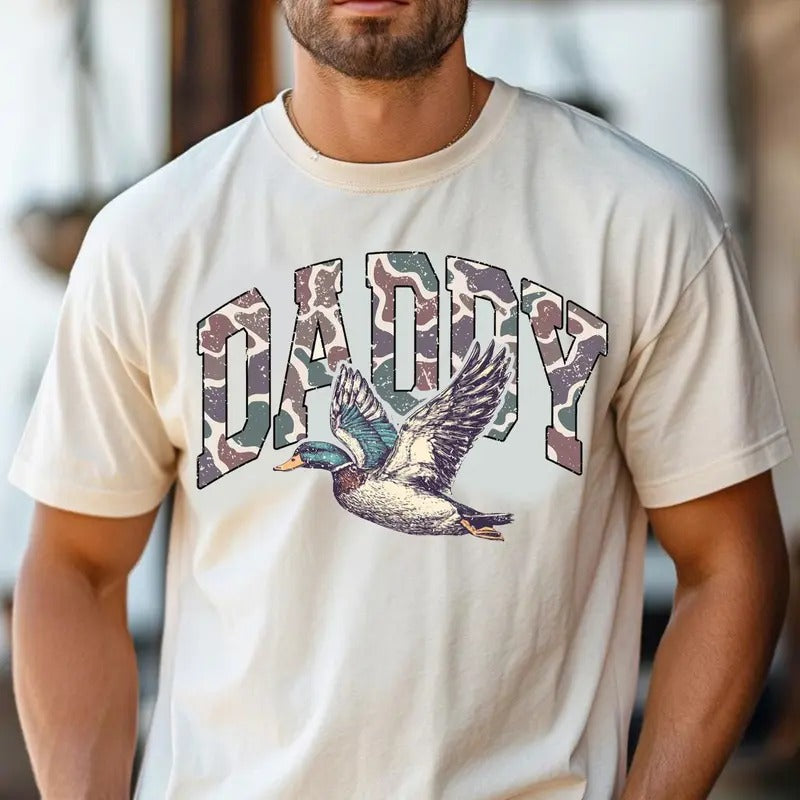 Hunting Daddy Camo Shirt, Duck Hunting Season Shirt, Mallard Duck Shirt, Daddy of Hunters, Camo Dad Shirt, Fathers Day...