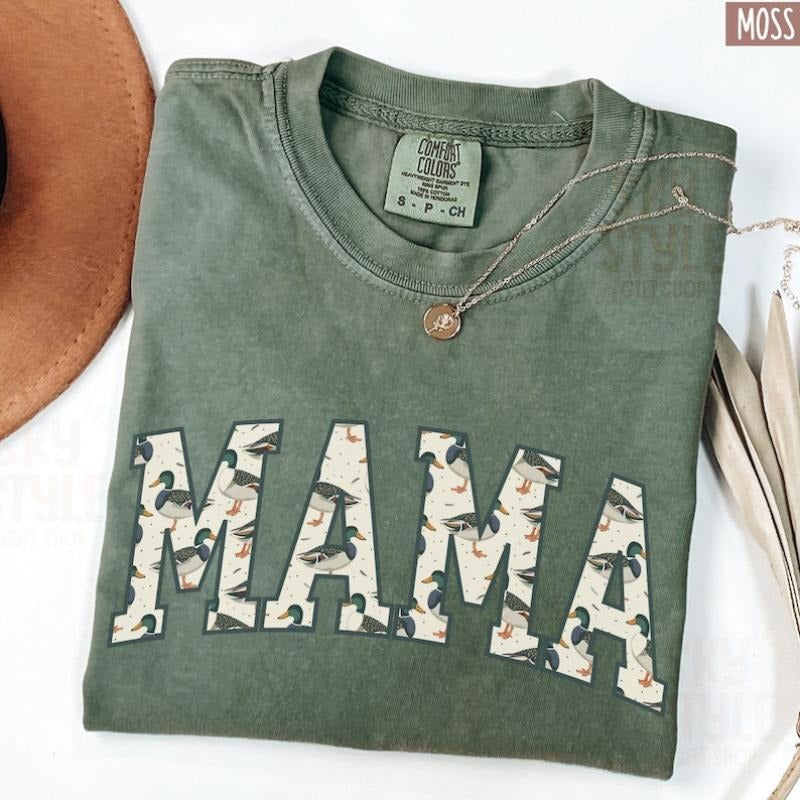 Hunting Mama Shirt Duck Hunting Shirt Mallard duck Shirt Mama of Hunters Camo Mama Shirt, Hunting Season Mom Life Shirt...