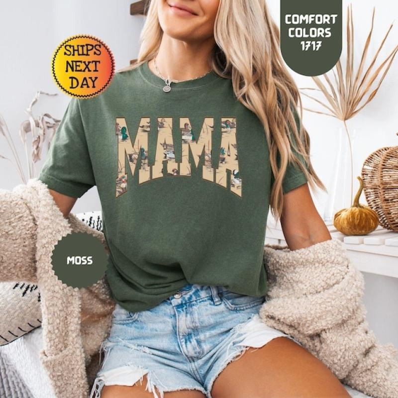 Hunting Mama Shirt, Duck Hunting Shirt, Mama of Hunters, Camo Mama Shirt, Hunting Season, Mom Life Shirt, Hunting Weekend...