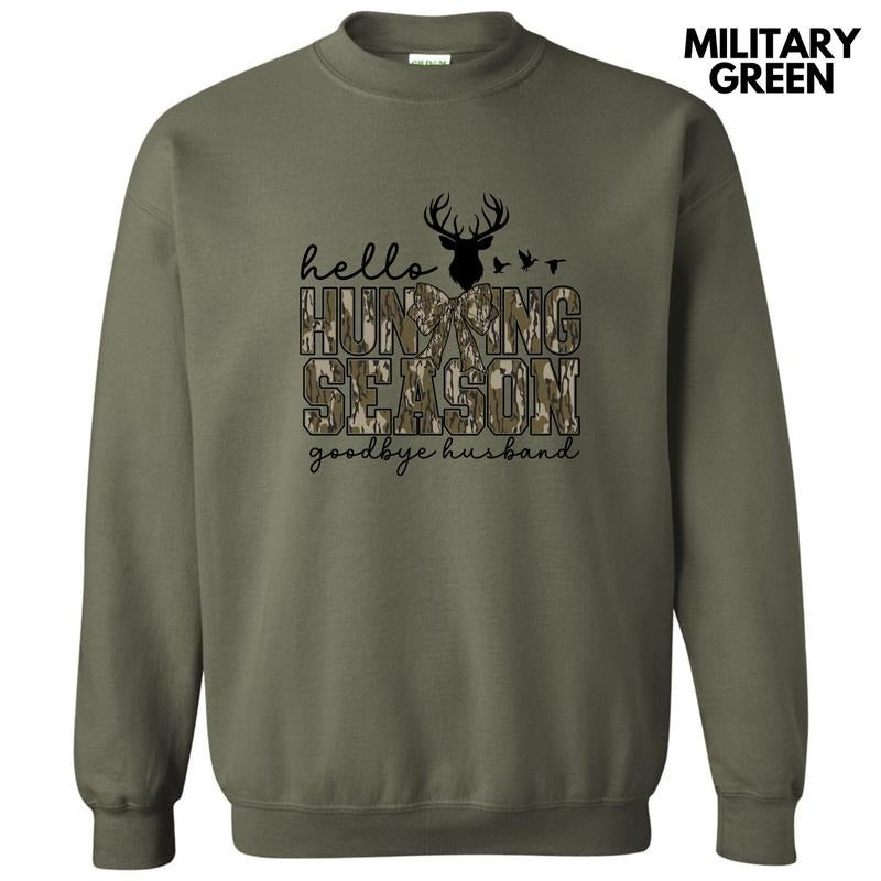 Hunting Season Husband Sweatshirt 'NLB' T-Shirts, Hoodie | HypeDripTees.com