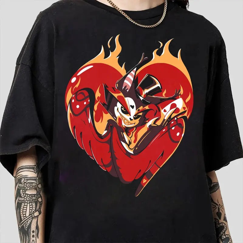 Husk T-Shirt, Hazbin Hotel Characters, Hazbin Hotel T-Shirt, Hazbin Hotel Cartoon , Birthday Gift for fan, Helluva Boss-3...
