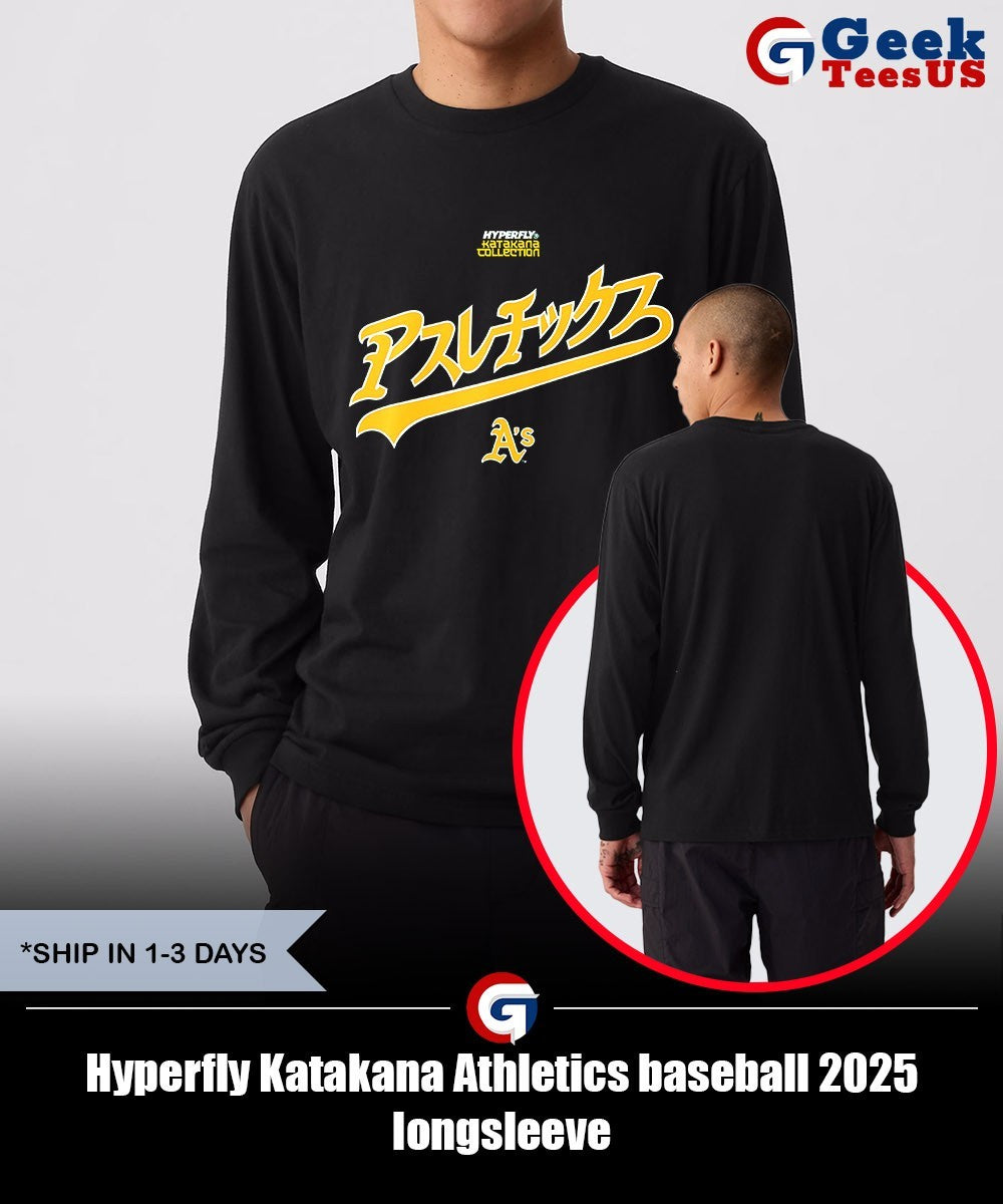 Hyperfly Katakana Athletics baseball 2025 shirt