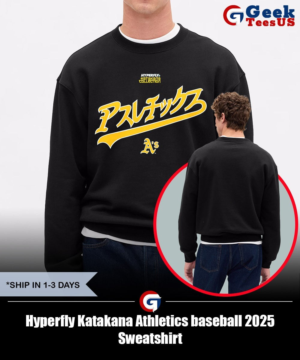 Hyperfly Katakana Athletics baseball 2025 shirt