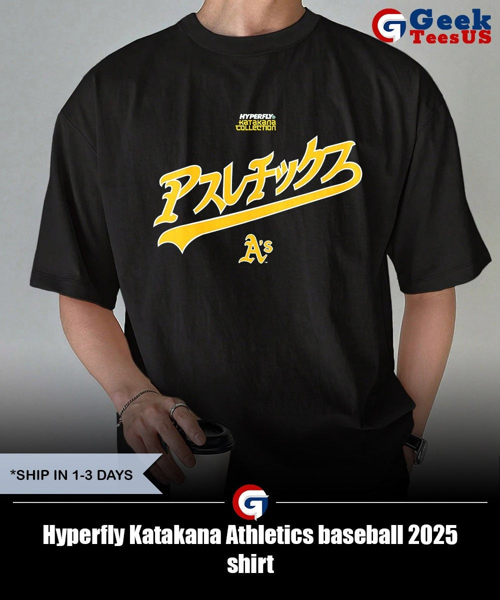 Hyperfly Katakana Athletics baseball 2025 shirt