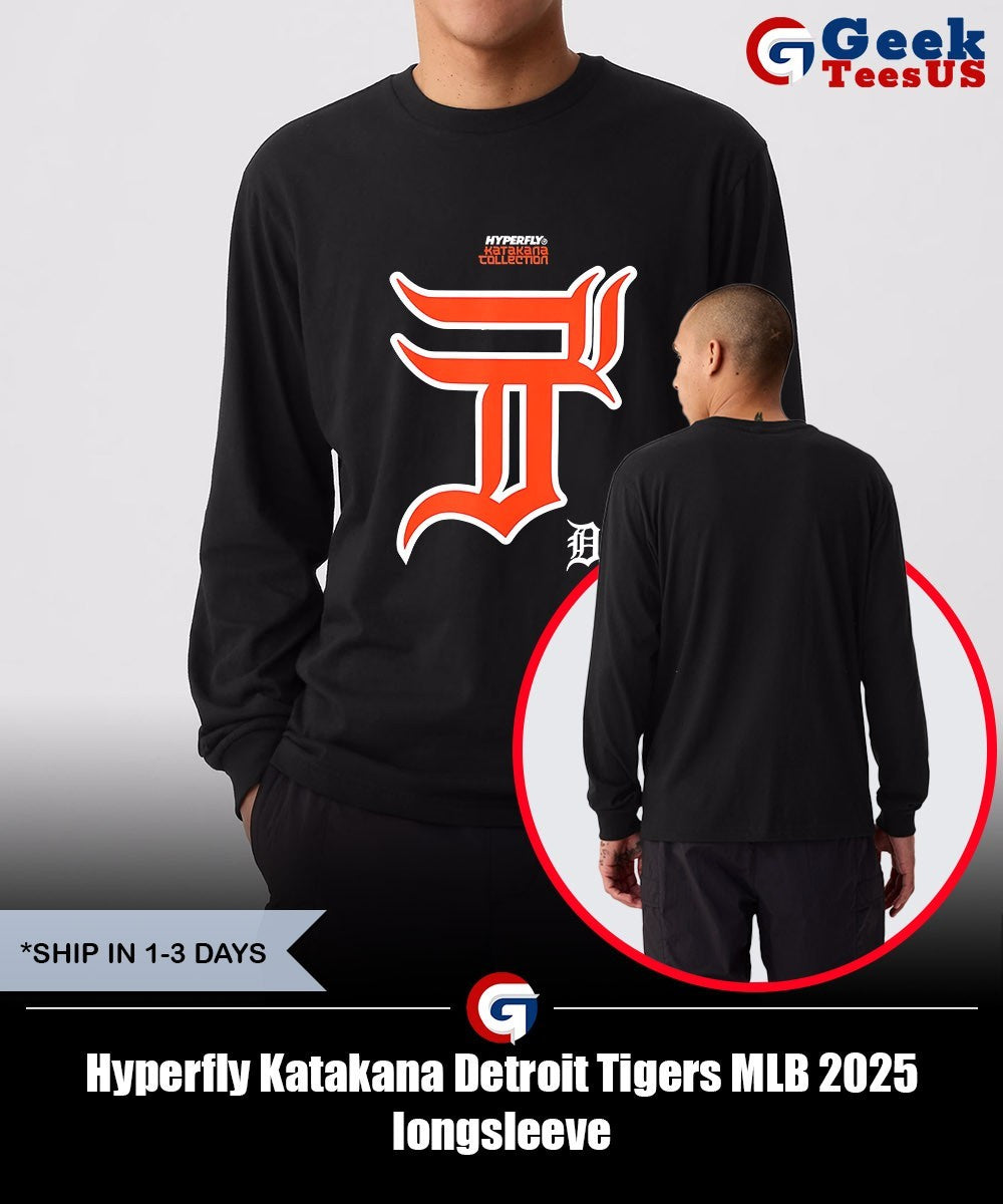 Hyperfly Katakana Detroit Tigers MLB 2025 shirt