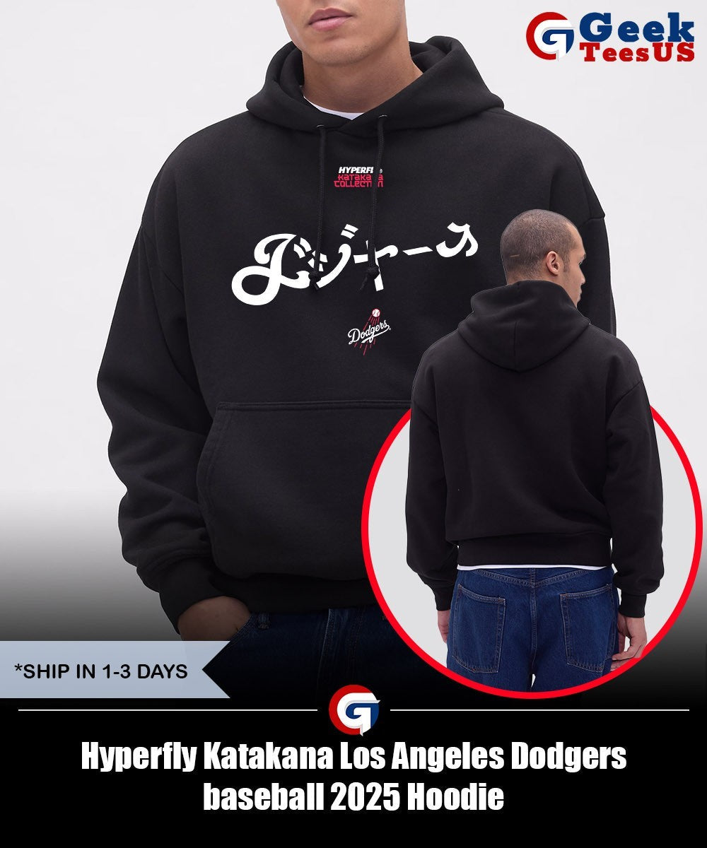 Hyperfly Katakana Los Angeles Dodgers baseball 2025 shirt