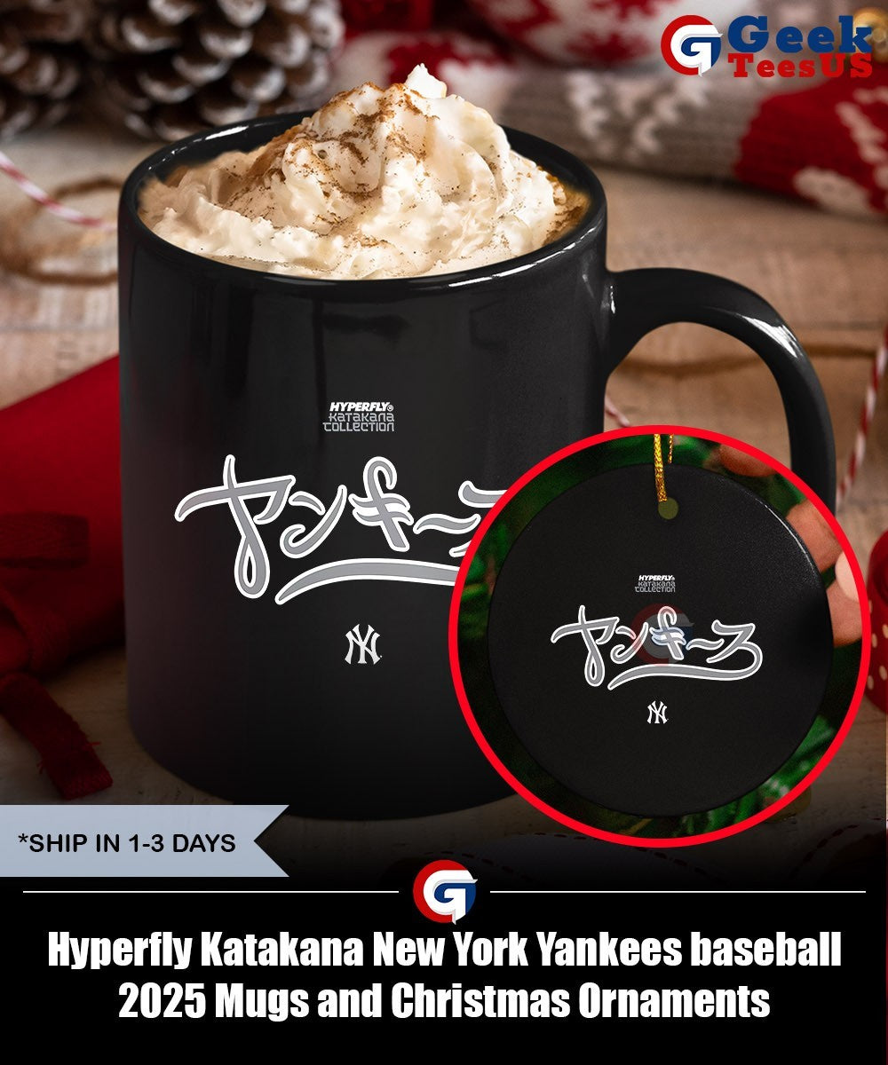 Hyperfly Katakana New York Yankees baseball 2025 shirt