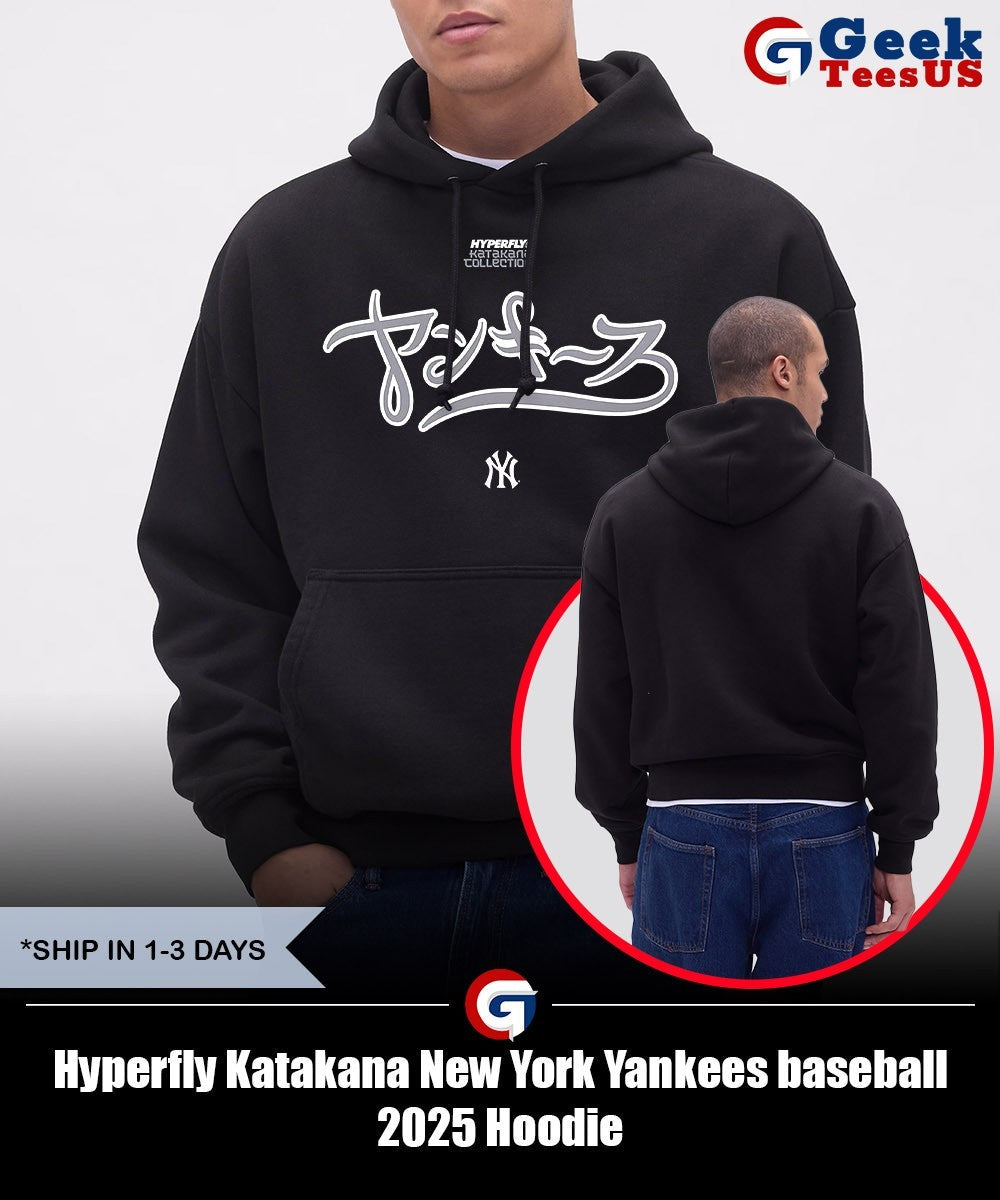 Hyperfly Katakana New York Yankees baseball 2025 shirt