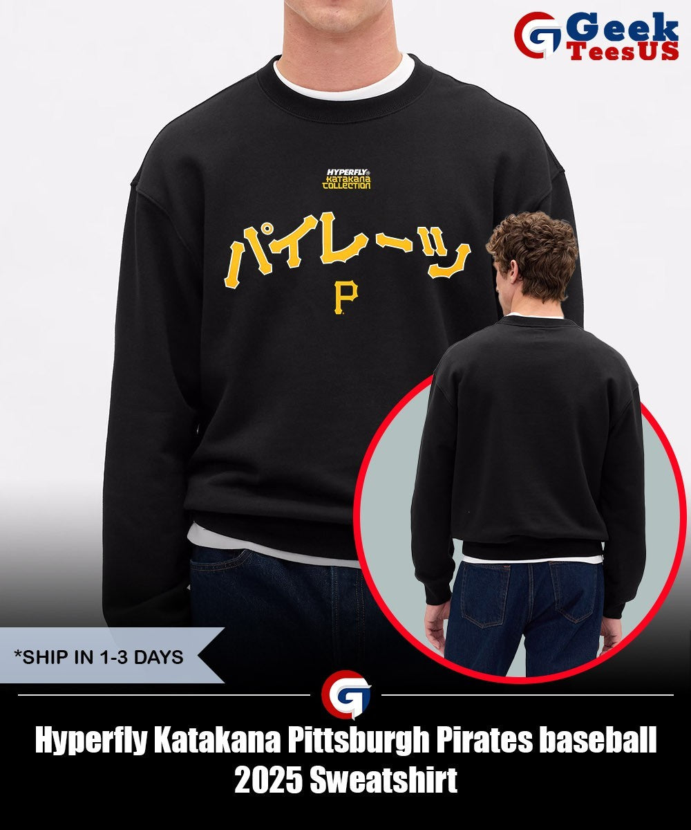 Hyperfly Katakana Pittsburgh Pirates baseball 2025 shirt