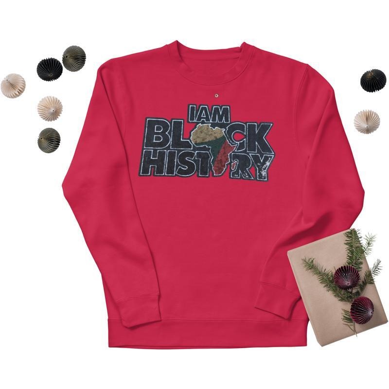I Am Black History Sequin Graphic Cotton Sweatshirt T-Shirts, Hoodie | HypeDripTees.com