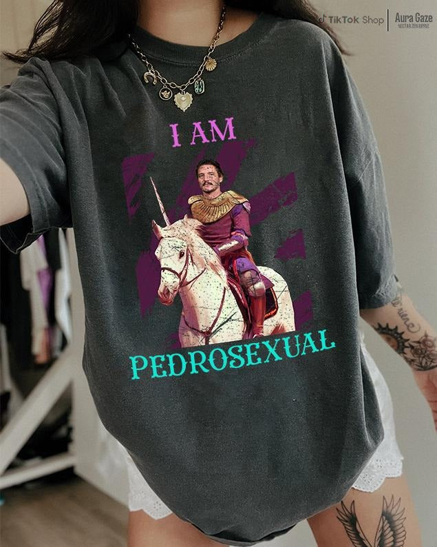 I Am Pedrosexual Comfort Colors Unisex Tshirt For Fan, Pedro Pascal Movie 90s Retro Bootleg Shirt, Fan Merch Celebrity...