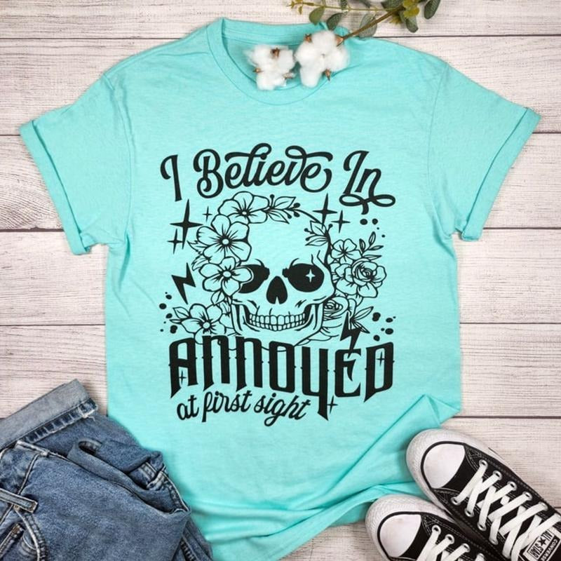 I Believe In Annoyed At First Sight Graphic T-shirt Hoodie, Sweatshirt | HypeDripTees.com