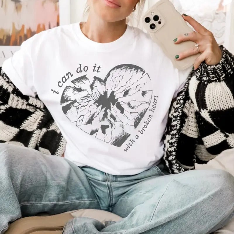 I Can Do It With A Broken Heart Graphic Shirt, Music Lover Gift for Fan, Unisex Heavy Cotton for Men & Women Hoodie,...
