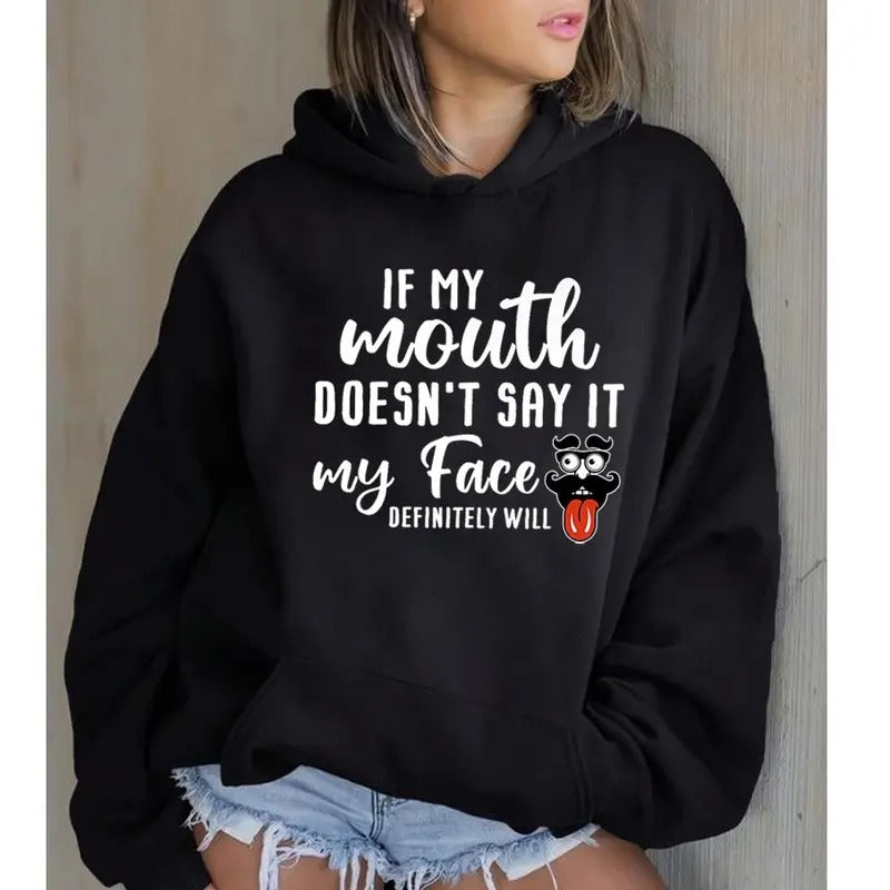 I Don't Give a, Funny Hoodie Casual Street Style Fleece Fabric Pullover Hooded Sweatshirt for Women for Men, Perfect Gift...