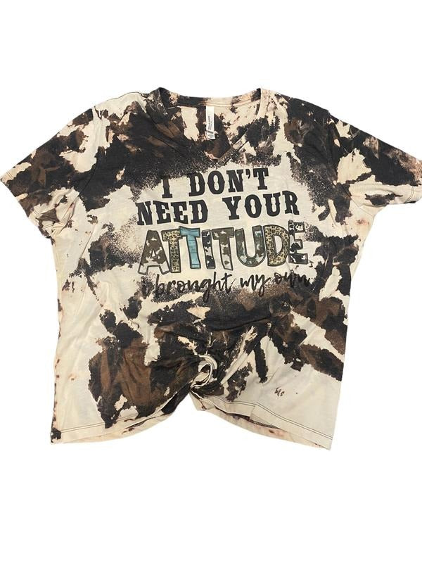 I Don't Need Your Attitude V-Neck Shirt Hoodie, Sweatshirt | HypeDripTees.com