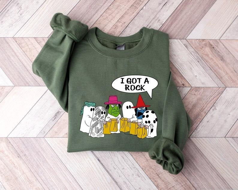 I Got A Rock Sweatshirt, Trick Or Treat Halloween Sweater, Halloween Ghost Shirt, Spooky Halloween Hoodie  T-shirt,...
