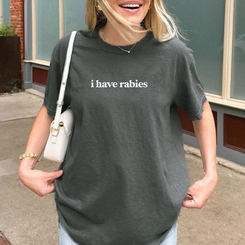 I Have Rabies Shirt, Comfort Colors Shirt, Sarcasm Shirt, Funny Humor Shirt, Unhinged Meme Shirt, Weird Dark Humor Tee,...