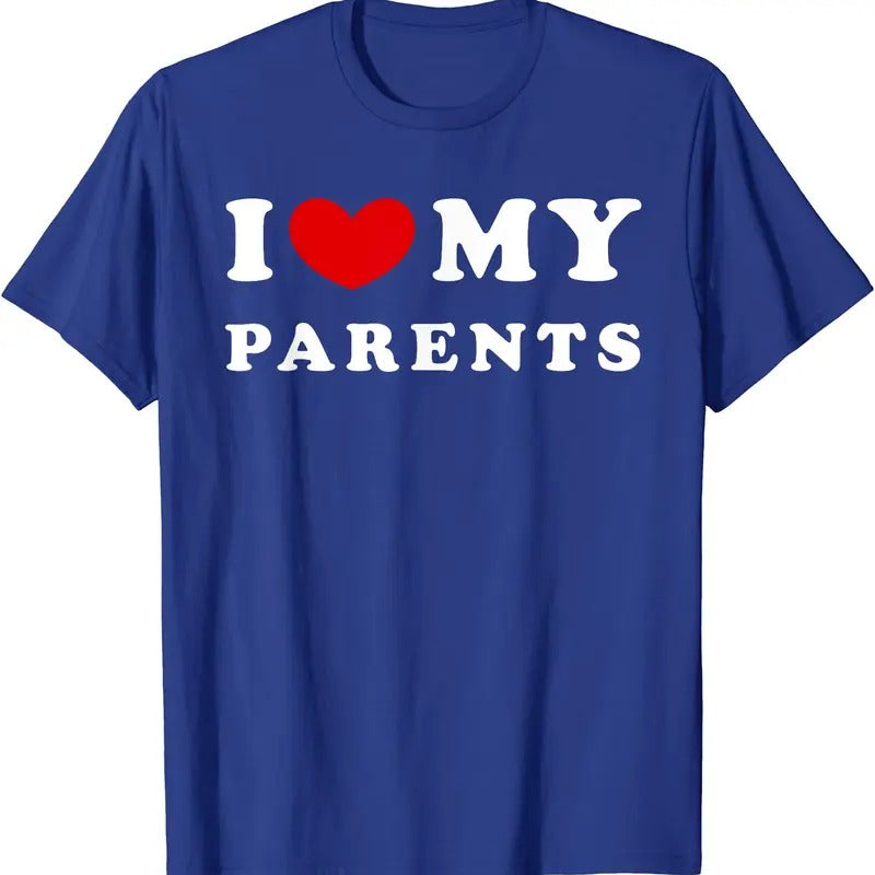 I Heart My Parents Shirt, I Love My Parents T-Shirt | Unisex Cotton Tee, Size S-5XL Hoodie, Sweatshirt | HypeDripTees.com