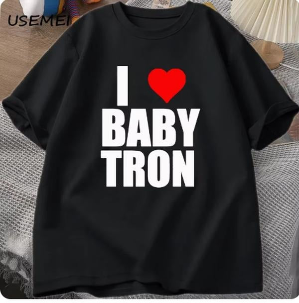 I LOVE BABYTRON T Shirt Men Rapper T-Shirt Shittyboyz Streetwear Harajuku Cotton Unisex Casual Short Sleeve Tee...