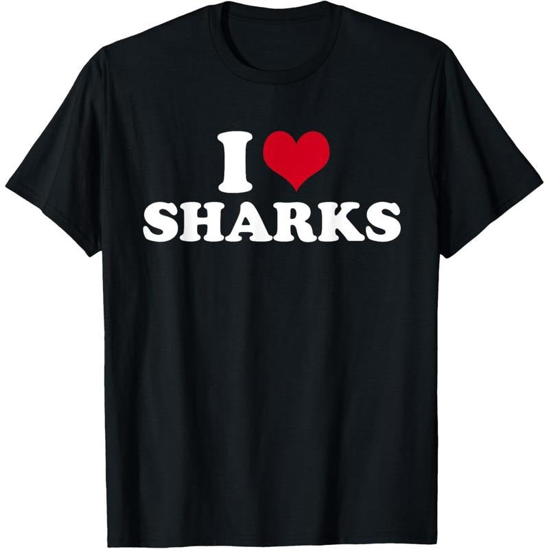 I LOVE SHARKS T-Shirt made in usa Hoodie, Sweatshirt | HypeDripTees.com