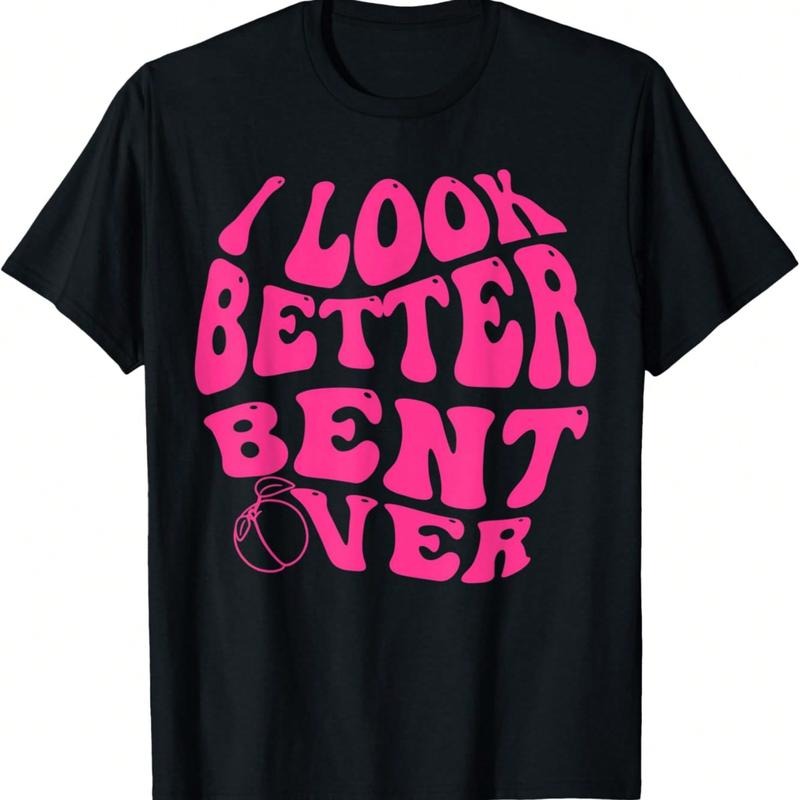 I Look Better Bent Over Funny Saying Groovy Women Men T-Shirt Cotton Fabric Hoodie, Sweatshirt | HypeDripTees.com