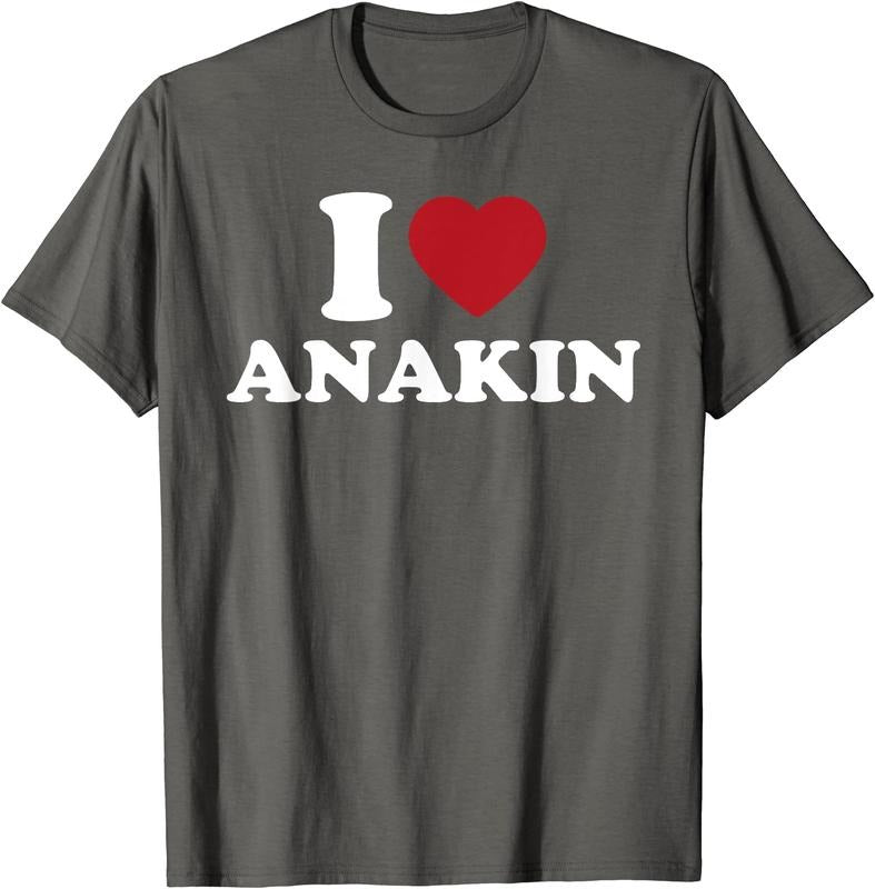 I Love Anakin Shirt, I Heart Anakin T-Shirt | Unisex Cotton Tee, Size S-5XL Hoodie, Sweatshirt | HypeDripTees.com