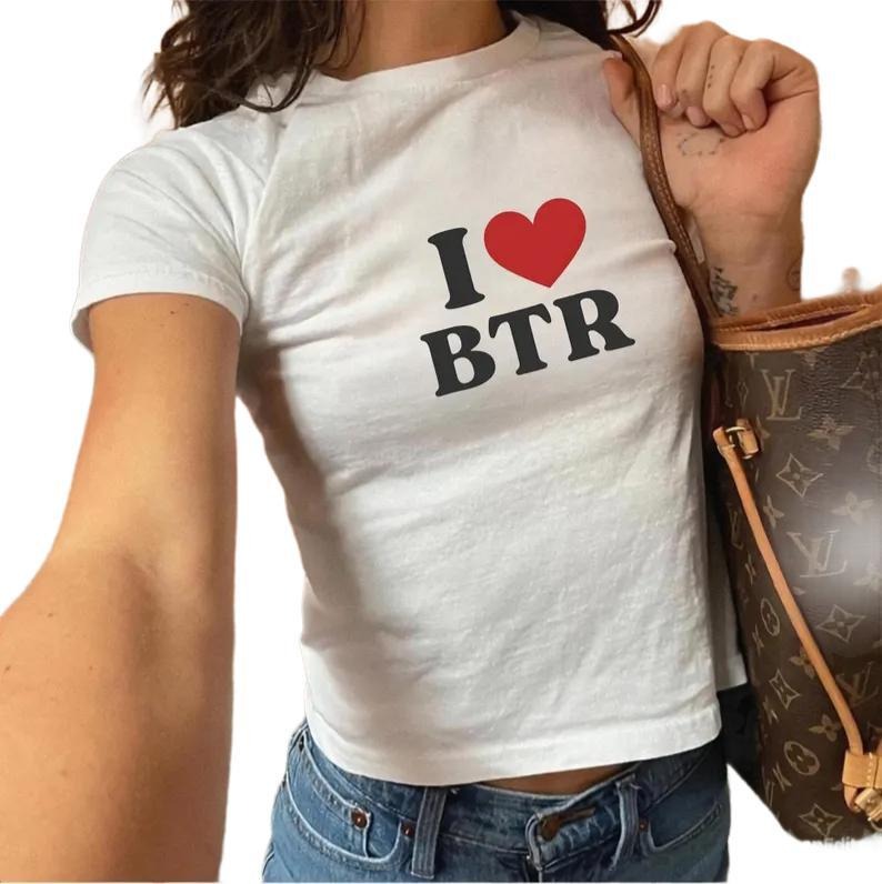 I Love BTR Baby Tee, Big Time Rush In Real Life Worldwide Tour 2025 Baby Tee, Retro 2025 Concert Music Shirt, Gift for...